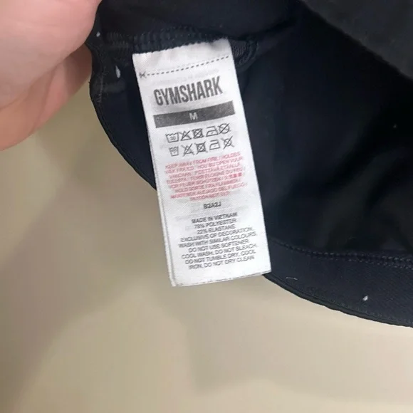Gymshark Black Bandeau Style Sports Bra Sz Med - Picture 7 of 7